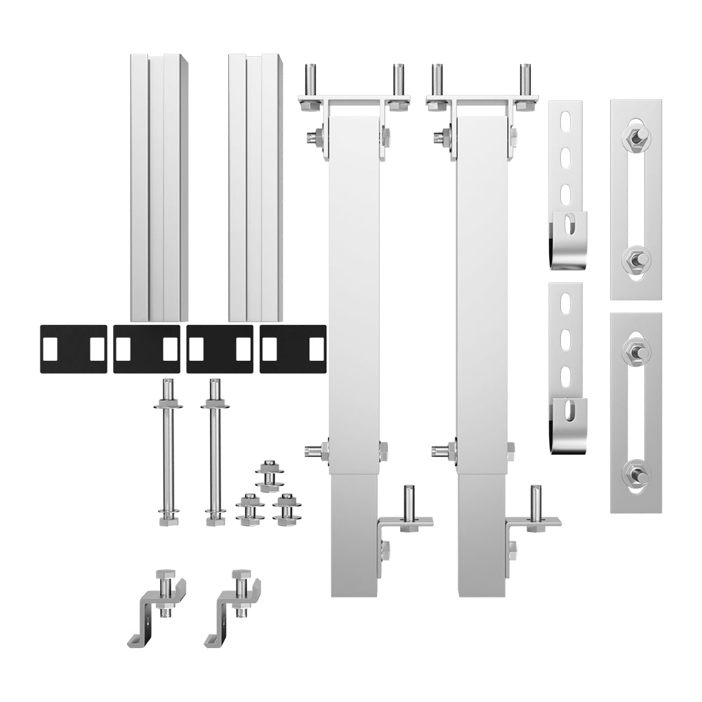 Powerness Aufständerung Solarmodul Halterung Balkonkraftwerk für Balkon Haken