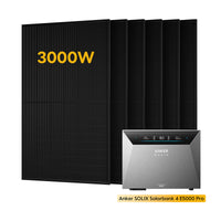 Anker SOLIX Solarbank 4 E5000 Pro, mit 6 x 500 Bifaziale Solarmodule, by Powerness