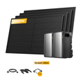 2x EcoFlow Stream Ultra, All-in-One Speicher für Balkonkraftwerke, mit 4 x 500W Bifaziale Solarmodule, by Powerness