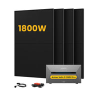 Anker SOLIX Solarbank 2 E1600 Pro All-in-One Speicher für Balkonkraftwerk, mit 4 x 450W Bifaziale Solarmodule,by Powerness