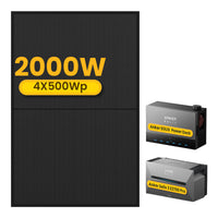 Anker Solarbank 3 E2700 Pro mit Power Dock Multisystem, mit 4 x 500 Bifaziale Solarmodule, by Powerness