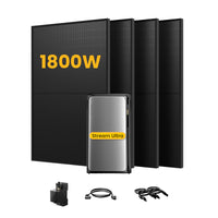 EcoFlow Stream Ultra, All-in-One Speicher für Balkonkraftwerke, mit 4 x 450 Bifaziale Solarmodule, by Powerness