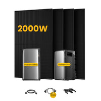 EcoFlow STREAM Ultra & Pro, All-in-One Speicher für Balkonkraftwerke, mit 4 x 500W Bifaziale Solarmodule, by Powerness