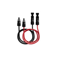 4 x Solarpanel-Verlängerungskabel mit MC4-Stecker für 2 Panele - 2m (Empfohlen für HMS-1600)