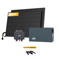 TSUN DCU2000Lite Solarspeicher für Balkonkraftwerke, mit 2 x 455W Bifaziale Solarmodule & 800W Mikro‑Wechselrichter. by Powerness